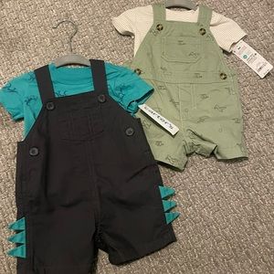 New with tags, boys overalls and tee set (2)